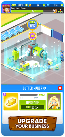 A screenshot of a gameplay showing a farm.