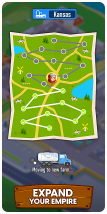 A screenshot of a gameplay showing a farm.